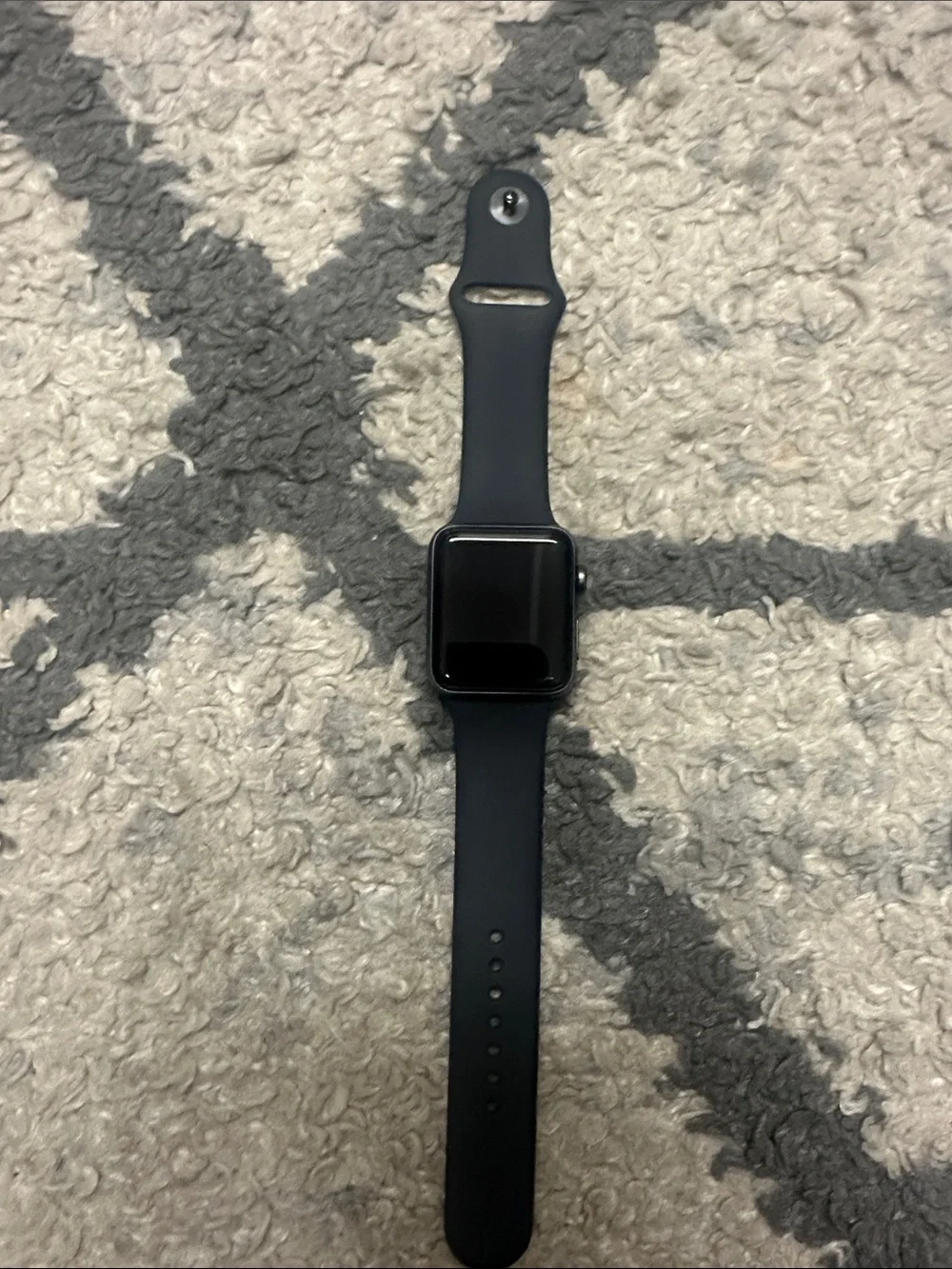 Apple Black Smartwatch with Black Silicone Band